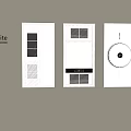 Exquisite Modern Home Control Panels Featuring Vertical Grille Display And Circular Button 3d model