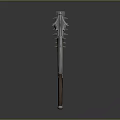 Various Long Handled Weapons Featuring Spiked Spherical And Pointed Heads With Wooden And Metal Handles