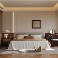 Modern Middle Style Bedroom 3d model