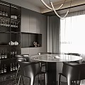 Modern Living Dining Room Interior With Grey Sofa Checkered Cushion Side Table And Wooden Walls