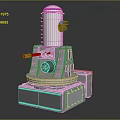 Modern Mechanical Device With Cylindrical Top Base Structure And Control Unit