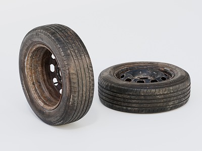 Car tires physical scanning tires real old tires 3d model