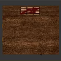 Detailed Miniature Room Model With Grid Window Bookshelf Red Curtain And Furniture