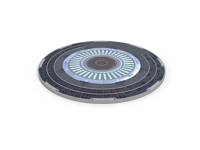 Circular Mechanical Structure Design With Radiant Center And Layered Rings 3d model