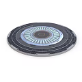 Circular Mechanical Structure Design With Radiant Center And Layered Rings