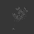 Elegant Blooming Orchid Flowers With Purple Petals And Green Spotted Leaves