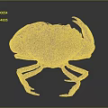 Brown Crab With Red Eyes Detailed Body Structure And Claws On Dark Background