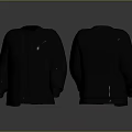 Gray Open Front Jacket Design Featuring Front And Back View Casual Style 3d model