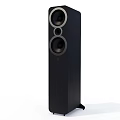 Black Floor Standing Speaker With Modern Design And Dual Audio Drivers 3d model