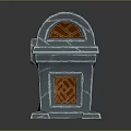 Decorative Treasure Chest With Metal Frame Orange Interior And Ornate Lock