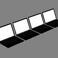 Computer mouse keyboard display 3d model