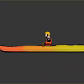 Person Paddling In Orange Yellow Kayak With Yellow Helmet And Orange Life Jacket