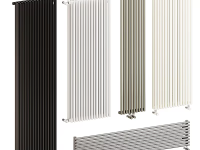 Modern Radiators In Black White Gray And Silver Vertical Horizontal Styles 3d model