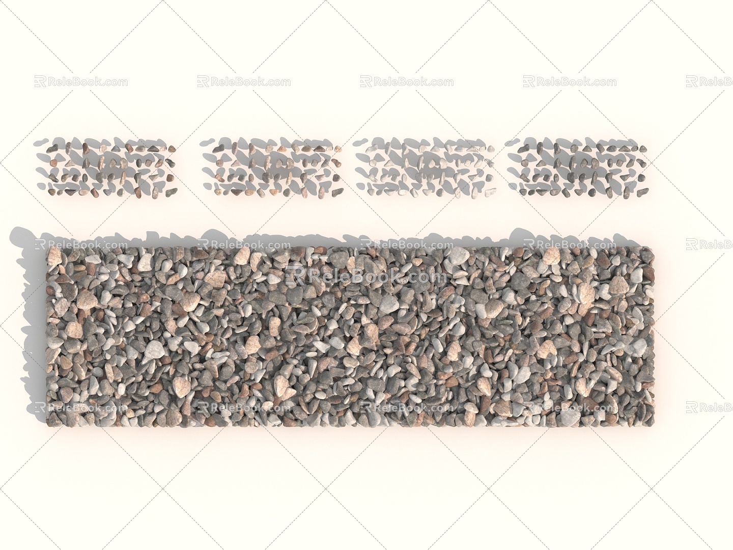 Landscape Pebbles Stone Stone Gravel 3d model