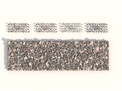 Landscape Pebbles Stone Gravel 3d model