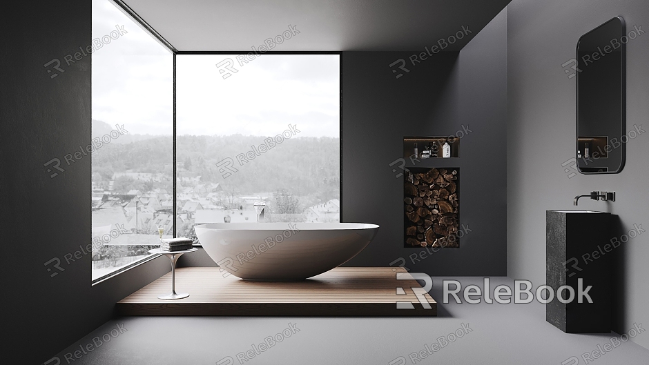 modern bathroom bathtub model