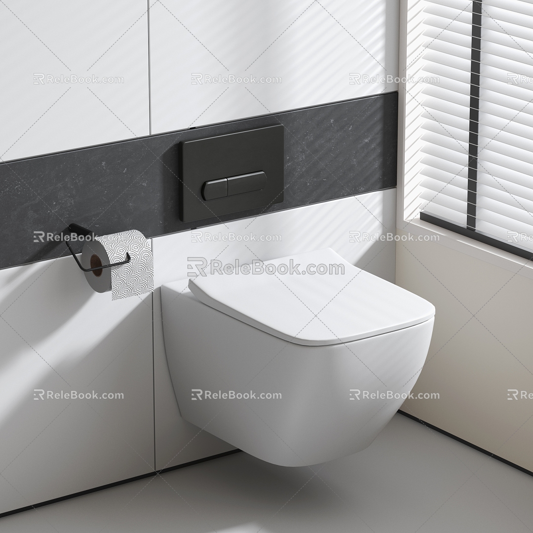 Modern toilet 3d model