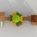 Modern slide children's wooden non-standard slide 3d model