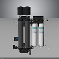 Advanced Home Water Purifier With Black White Filter Cartridges And Digital