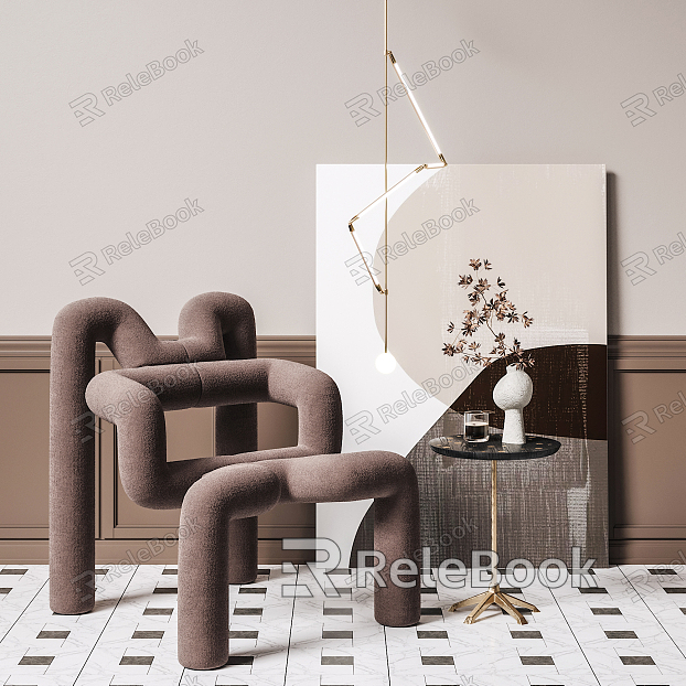 Modern single chair leisure chair side combination model