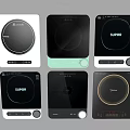 Different Styles of Induction Cooktops As Modern Kitchen Appliances With Various Designs