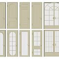 Light Color Swing Doors With Various Designs And Glass Panel Options