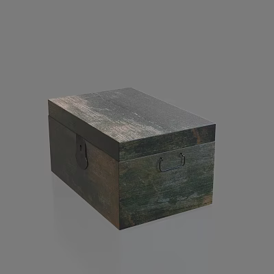 Wooden Storage Box With Metal Clasps And Lock For Organizing Hardware Tools And Accessories 3d model