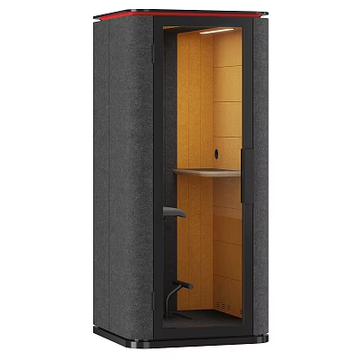 Modern Storage Cabinet With Wooden Interior Black Exterior Door And Shelf Design 3d model