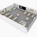 New Chinese Mobile Phone Store Smart Life Experience Store 3d model