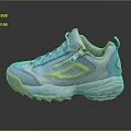 Pastel Colored Retro Sneakers With Chunky Yellow Sole And Blue Pink Purple Accents