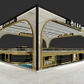 Elegant Jewelry Store Interior With Glass Display Cases And Warm Lighting Design