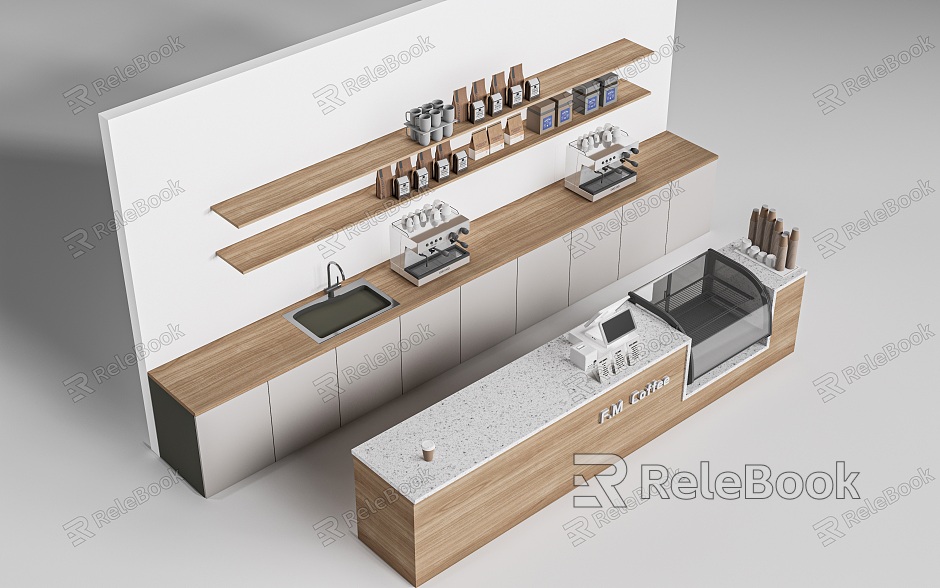 Modern Cashier Desk Reception Desk Operation Desk Bar Desk model