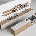 Modern Cashier Desk Reception Desk Operation Desk Bar Desk 3d model