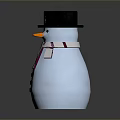 Cute Snowman Shaped Household Item With Black Hat Plaid Scarf Orange Nose And Black Buttons