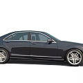 Luxury Black Mercedes-Benz Sedan with Stylish Alloy Wheels and Elegant Front Grille