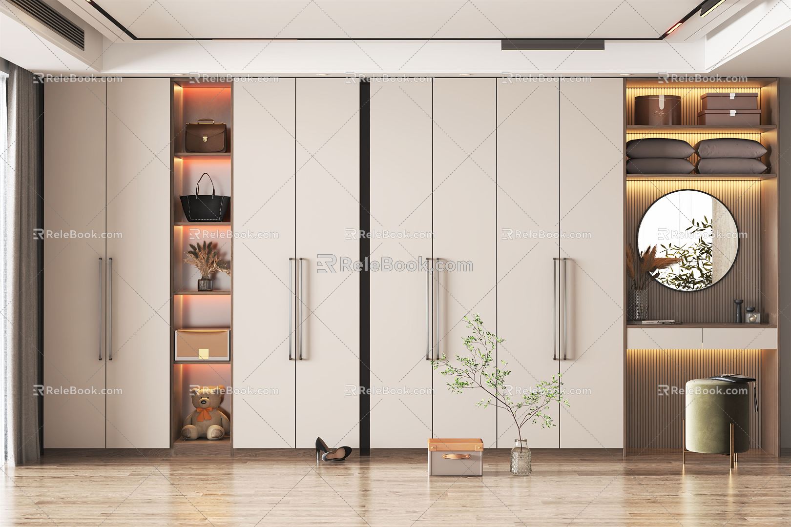 Modern wardrobe 3d model