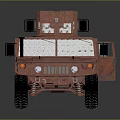 Copper Red Armored Military Style Off Road Truck With Detailed Design Features