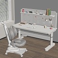 Modern Children's Desk and Chair Lifting Table and Chair Learning Table and Chair 3d model