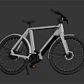 Sleek Modern Electric Bicycle With White Frame Black Handlebars And Black Seat