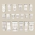 Gypsum components carved for Roman stigma 3d model