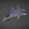 Modern Gray Stealth Fighter Jet With Sleek Aerodynamic Design And Cockpit