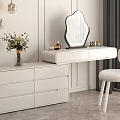 Light Luxury Dressing Table Dressing Mirror Dressing Chair Dressing Table Combo 3d model