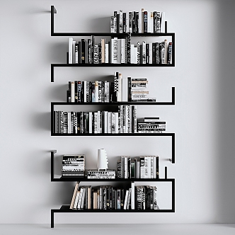 Modern Bookshelf 3d model