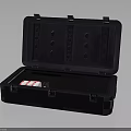 Open Dark Weapon Storage Case With Organized Compartments And Secure Locks 3d model