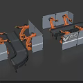 Smart Machines in Automated Production Line Featuring Robotic Arms and Conveyor Belts