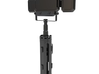 Sturdy Black Device With Adjustable Tripod Stand And Dual Module Structure 3d model
