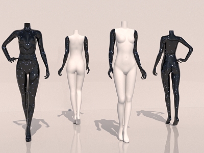 Clothing Model Hanger Female Model 3d model