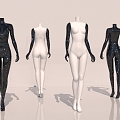 Clothing Model Model Hanger Female Model 3d model