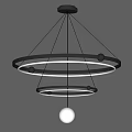 Sleek Modern Golden Circular Ring Chandelier with Multiple Layers and Illuminated Glow