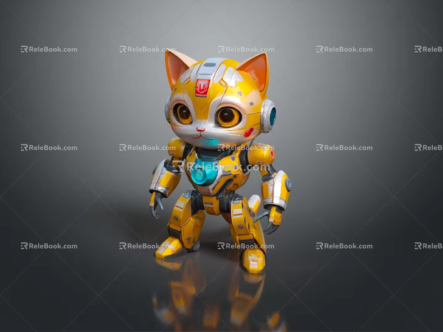 Mechanical Cat Toy Cat Cartoon Cat Robot Cat Anime Character Cartoon Character Cat Warrior 3d model